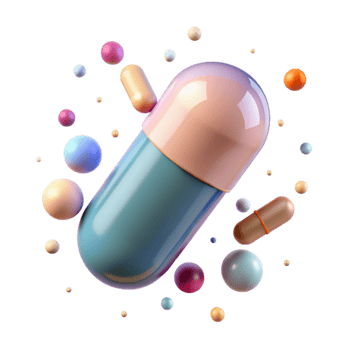 vibrant minimalist Pill Capsule Medicine Icon Transparent for Pharmaceutical Use detailed png
