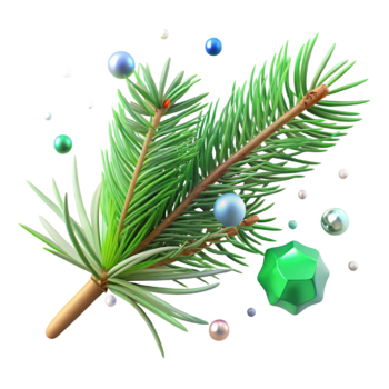 dramatic modern Pine Branch Green Needles Closeup Texture Cutout detailed png