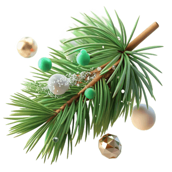 vibrant classic Pine Branch Green Needles Closeup Texture Cutout detailed png
