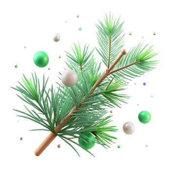 magnificent rustic Pine Branch Needles Green Texture Isolated Nature png