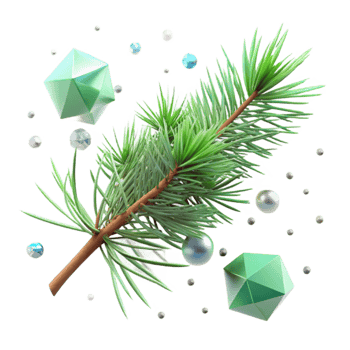wonderful modern Pine Branch Needles Green Texture Isolated Nature premium png