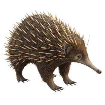 A Detailed View of an Echidna a Unique Monotreme Mammal png