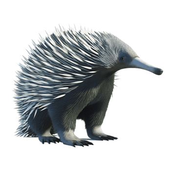 A Stunning 3D Render of an Echidna a Unique Monotreme Mammal png