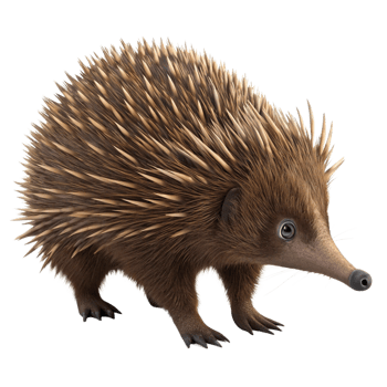 A Detailed 3D Render of an Echidna a Monotreme Mammal from Australia png