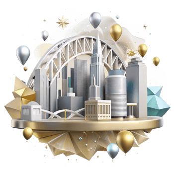dramatic creative Pittsburgh Skyline Steel City Bridges Isolated for Industrial Graphics authentic png