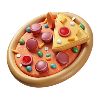 vibrant vintage Pizza with Pepperoni Transparent for Pizza Menu detailed png