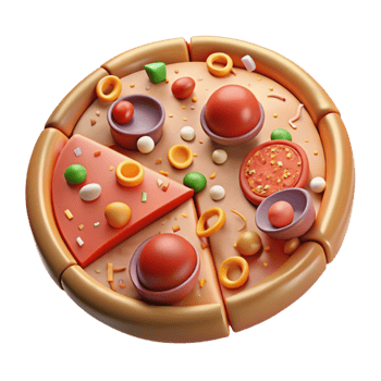 serene abstract Pizza with Pepperoni Transparent for Pizza Menu png