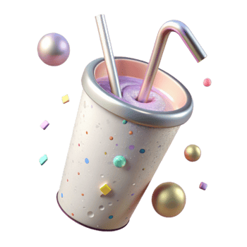 serene artistic Plastic Straw Texture Transparent for Beverage Graphics authentic png