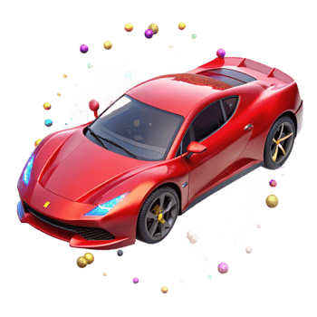vibrant abstract Red Sports Car Automobile Vehicle Speed Transparent for Automotive Industry exclusive png
