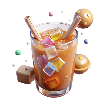 dramatic rustic Refreshing Iced Tea Transparent Background for Summer Menus professional png