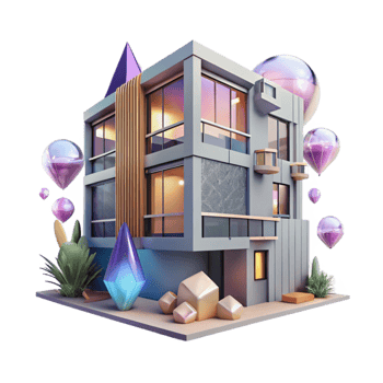 serene rustic Residential Building Facade Apartment Complex Transparent genuine png