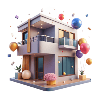 beautiful vintage Residential Facade Balcony and Windows Transparent authentic png