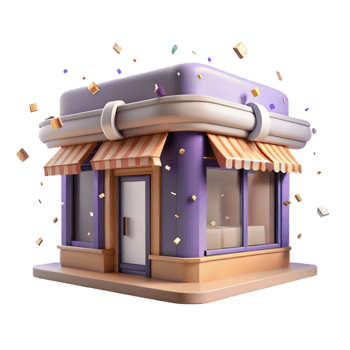 serene traditional Retail Building Facade Shop Windows Transparent authentic png