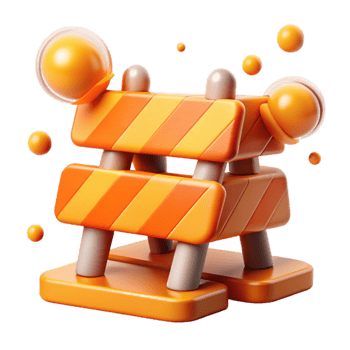 impressive modern Road Closed Sign Barricade Orange Transparent for Construction high quality png