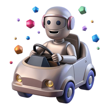 wonderful minimalist Robot Silhouette Driving Car Isolated for Automotive Industry high resolution png