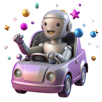 wonderful modern Robot Silhouette Driving Car Isolated for Automotive Industry original png