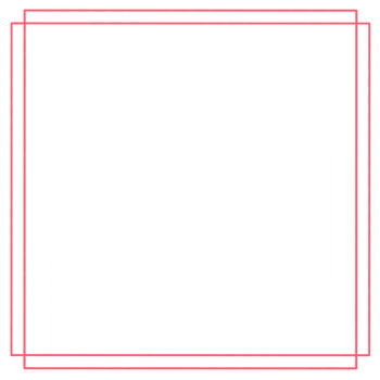 A pink square line frame on a transparent background png