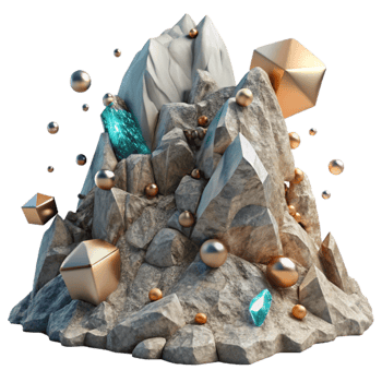 elegant modern Rocky Mountain Cliff Transparent Background for Posters premium png