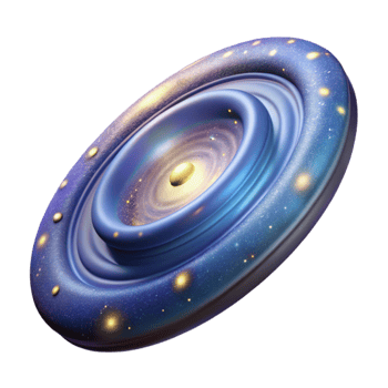 extraordinary modern Rotating Galaxy Disk Isolated for Scientific Visualization professional png