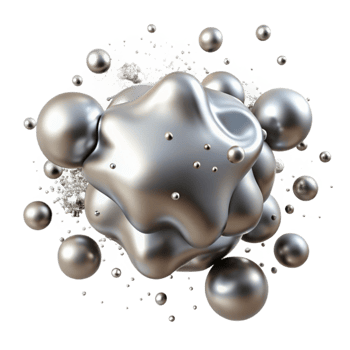 beautiful modern Silver Paint Splatters Cutout for Artistic Compositions original png