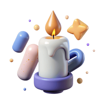 extraordinary minimalist Simple Birthday Candle Outline Isolated for Icon Design authentic png