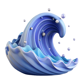 wonderful rustic Single Ocean Wave Line Art Isolated for Simple Logos premium png