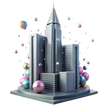 serene vintage Skyscraper Silhouette Building Cutout for Cityscapes genuine png