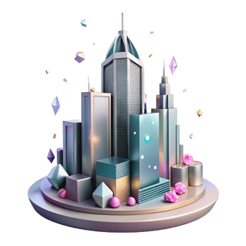 elegant minimalist Skyscraper Silhouette Building Cutout for Cityscapes authentic png