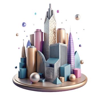 impressive traditional Skyscraper Silhouette Cutout for Cityscape Illustrations professional png