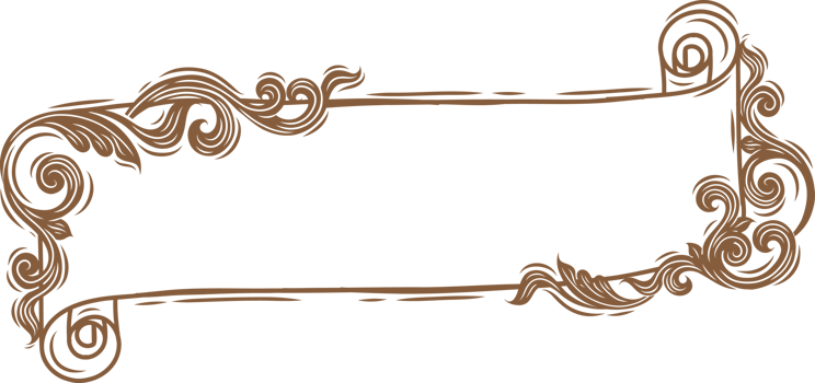 Vintage Ribbon Banner with Leaves Thai art png