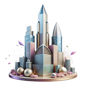 elegant modern Skyscraper Silhouette Transparent for Architectural Designs detailed png