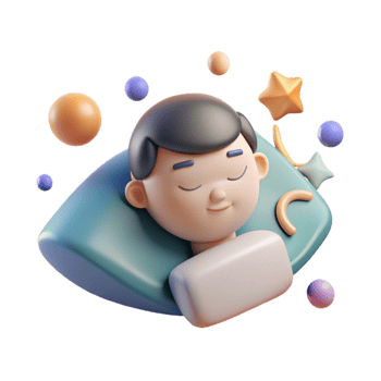 elegant abstract Sleeping Person Rest Icon Isolated for Sleep Apps exclusive png