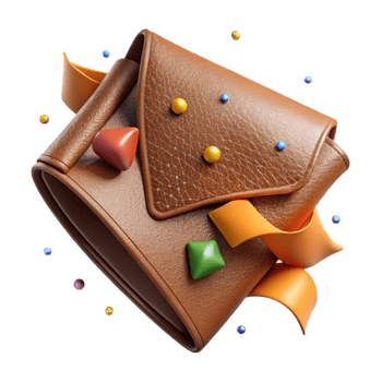 serene contemporary Smooth Leather Texture Polished Finish Cutout for Product Visualization high quality png