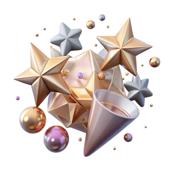 stunning abstract Star Confetti Transparent for Anniversary Decorations authentic png