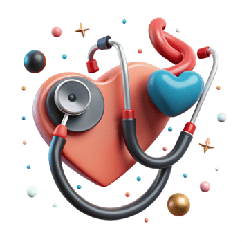 serene artistic Stethoscope Heartbeat Medical Icon Cutout for Health Websites high resolution png
