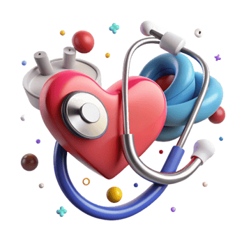 beautiful modern Stethoscope Heartbeat Medical Icon Cutout for Health Websites original png