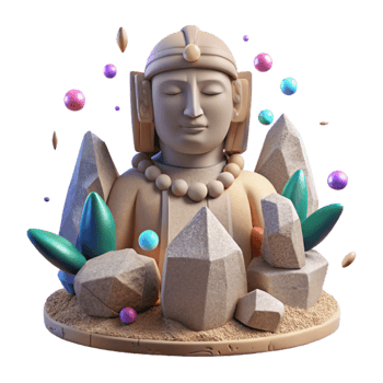 impressive modern Stone Idol Ancient Sculpture Isolated for Archaeological Studies high quality png