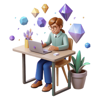 extraordinary creative Student Studying at Desk Transparent for Educational Illustrations genuine png