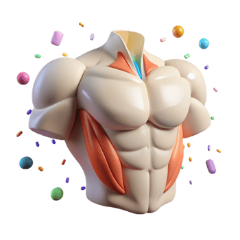 elegant rustic Trapezius Muscle Anatomy Icon Transparent for Medical Studies png