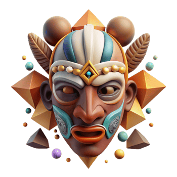 impressive modern Tribal Mask African Culture Cutout for Ethnic Projects authentic png