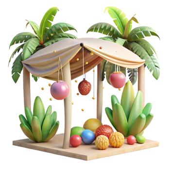 impressive contemporary Tropical Canopy Exotic Fruits Isolated high quality png