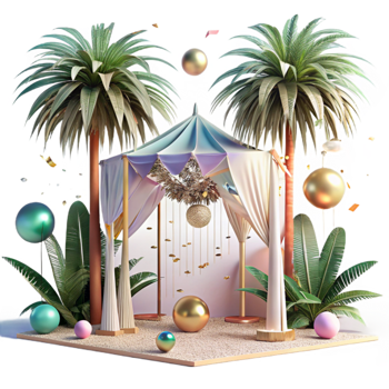 magnificent minimalist Tropical Canopy Palm Trees Cutout exclusive png