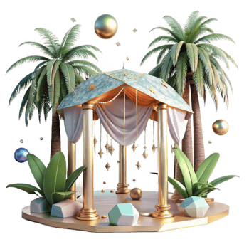 dramatic contemporary Tropical Canopy Palm Trees Cutout high resolution png