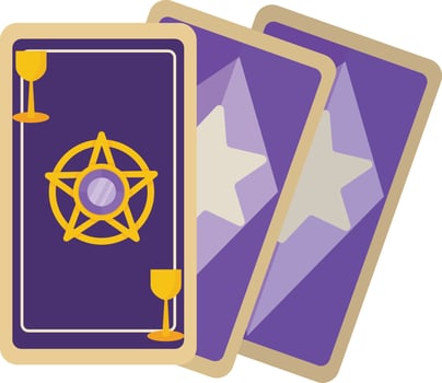 Fortune Telling Cards with Arcane Symbols vector