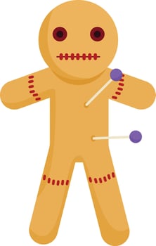 Enchanted Gingerbread Man Doll vector