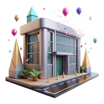 elegant traditional Urban Facade with Traffic Street View Transparent authentic png