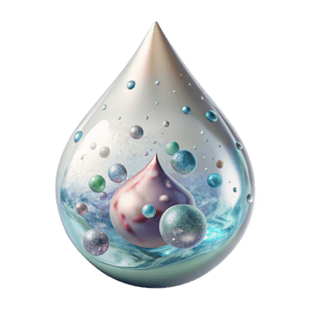 beautiful abstract Water Droplet Magnified Macro View Transparent for Science Illustrations exclusive png