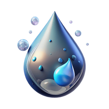 vibrant contemporary Water Drop Liquid Icon Isolated for Science Projects genuine png