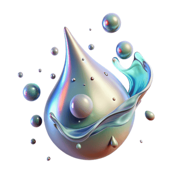 vibrant abstract Water Splash Droplet Microscopic View Transparent high quality png