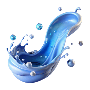 elegant abstract Water Splash Stream Flow Transparent for Fluid Simulations original png